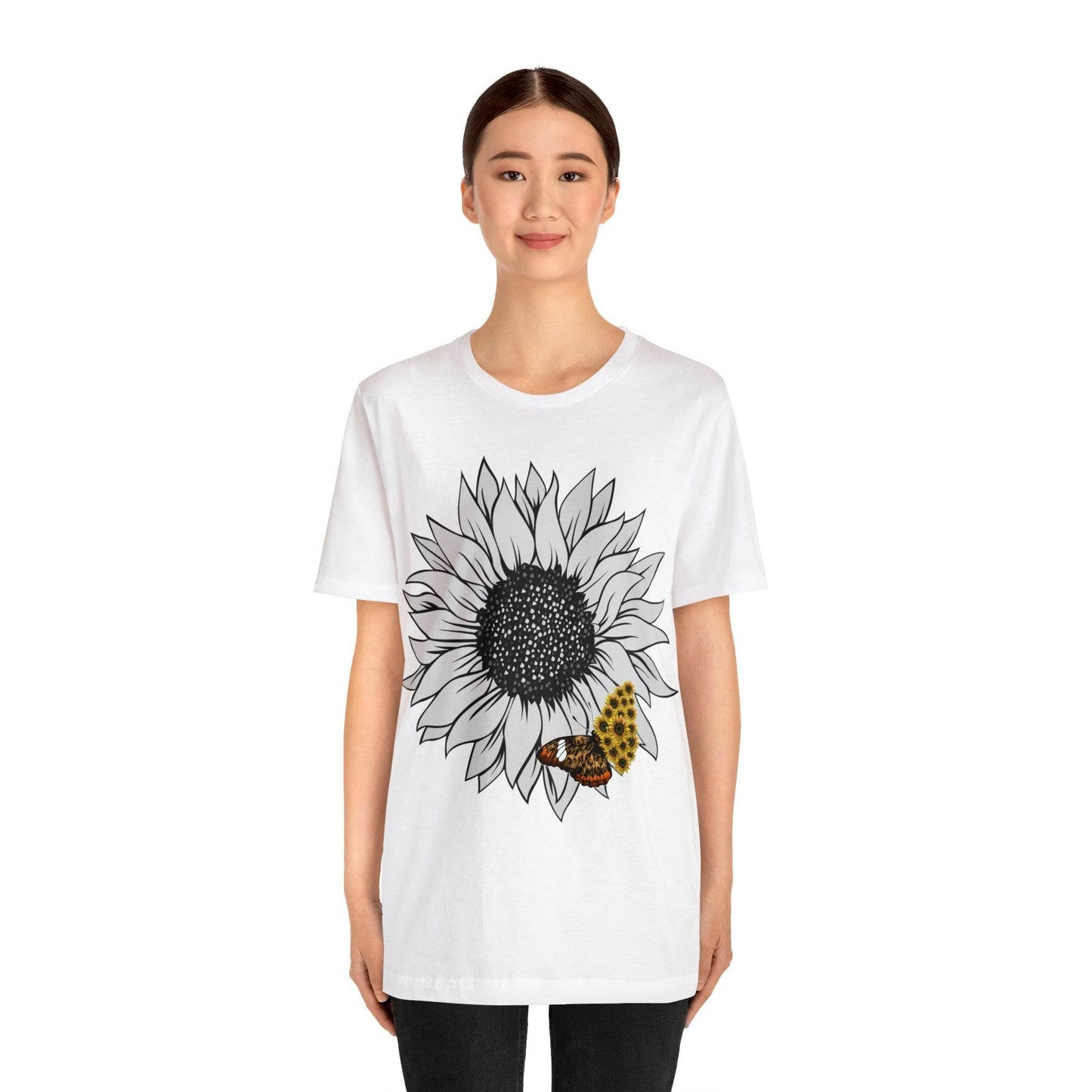Flower Shirt, Sunflower Shirt, Floral Tee Shirt, Garden Shirt, Womens Fall Summer Shirt Sunshine Tee, Gift for Gardener, Nature love shirt - Giftsmojo
