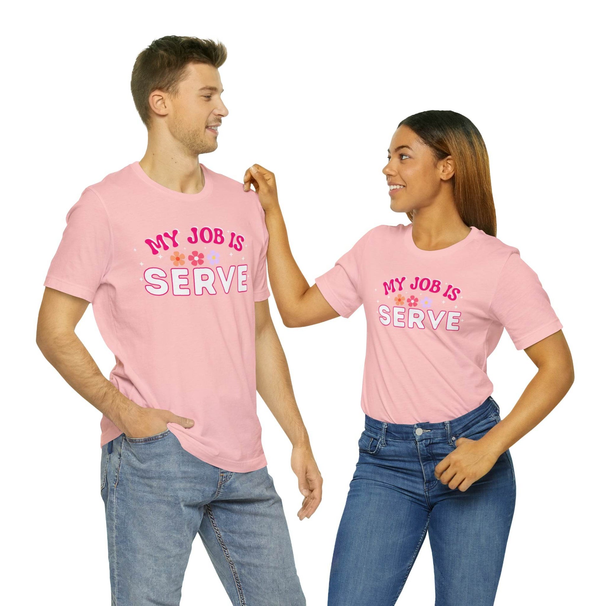 My Job is Serve Shirt for Military Customer Service Waiter/Waitress Public Servant, Hotel Concierge, Caterer, Flight Attendant, Bartender Barista - Giftsmojo