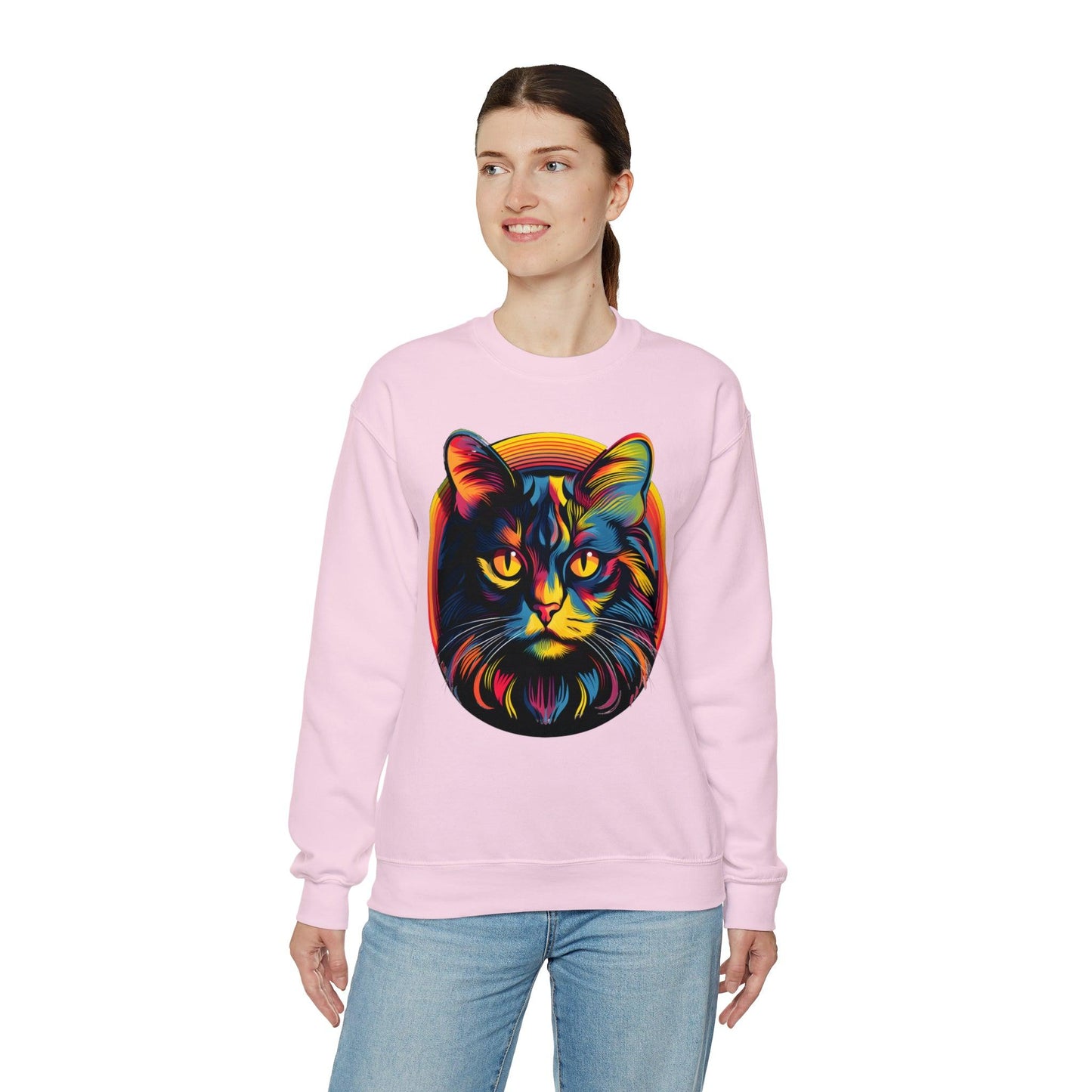 Vintage Cat Lover Sweater Retro Cat Sweatshirt Animal Lover Gift Cat Mom Gift Cat Lover Gift Cat Mom Sweatshirt Cat Crewneck Sweatshirt - Giftsmojo