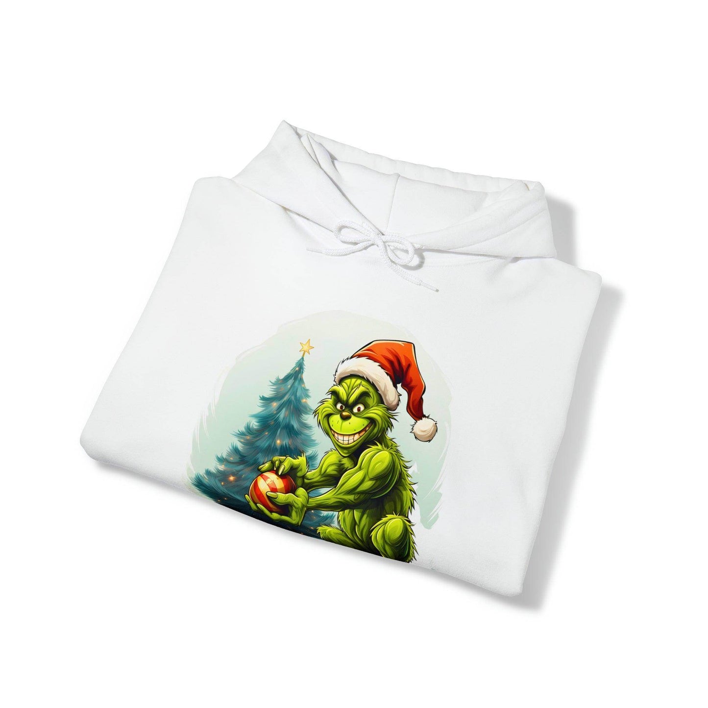 Grinch Christmas Sweatshirt Grinch Hooded Sweatshirt Christmas Sweater Truck Pullover Christmas Tree Sweat Pine Tree Pullover Grinch With a Mug - Giftsmojo