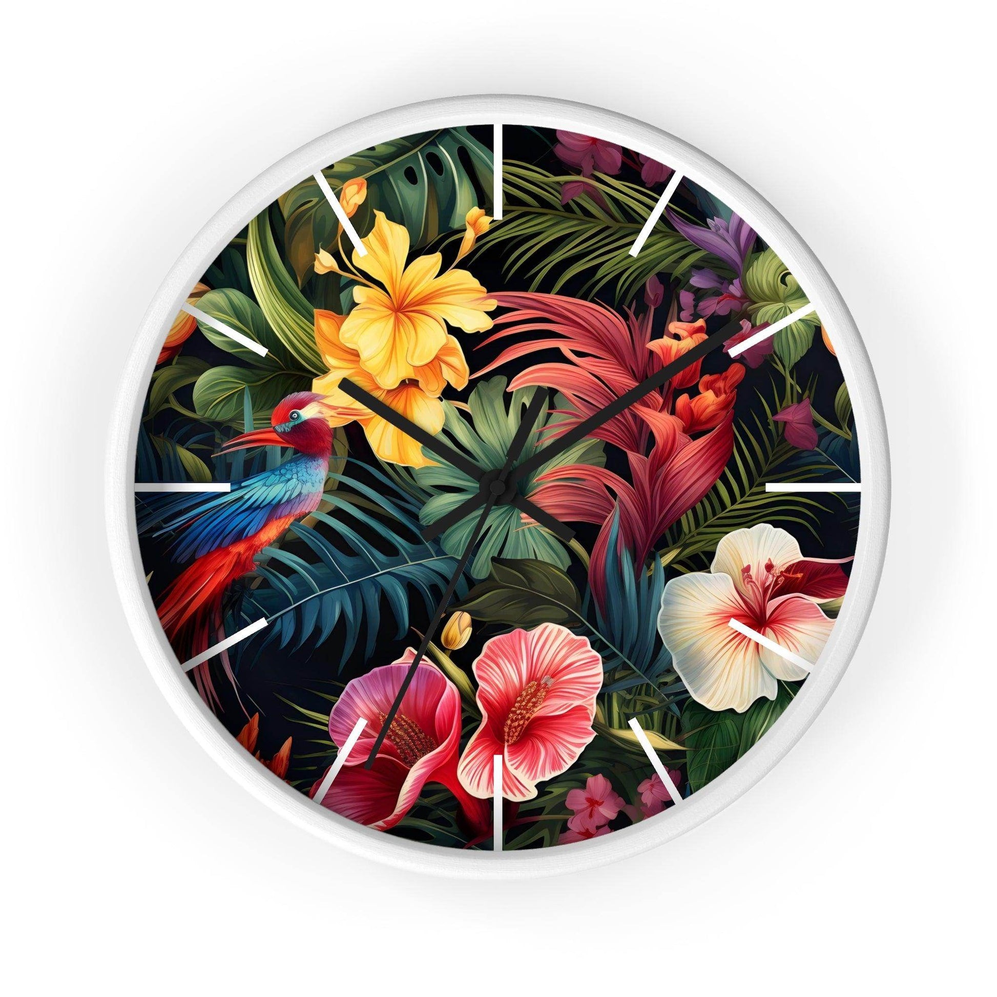 Wild Flower Wall Clock Flower Wall Clocks Home Clock Spring Clock Floral Clock Home Decor - Giftsmojo