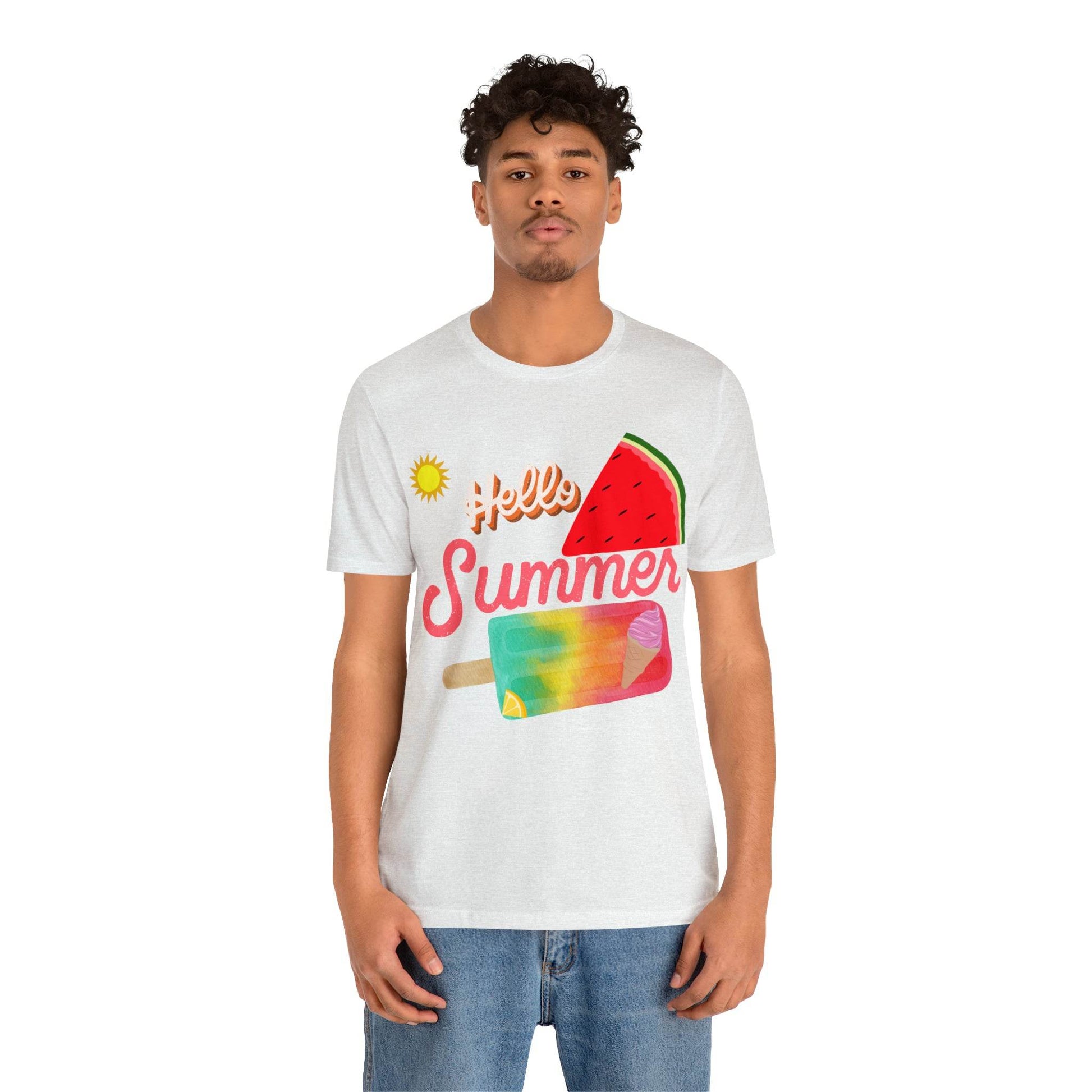 Hello Summer Shirt, Hello Summer, Summer shirts for women and men, Funny Shirt, Summer Vibes, Trendy Fashion, Summertime Fun - Giftsmojo