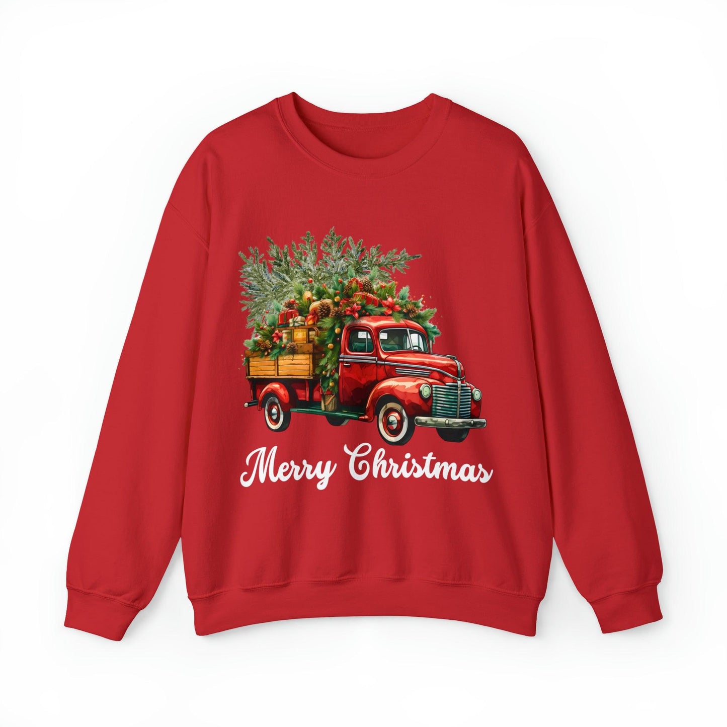 Christmas Tree Truck Sweatshirt Christmas Truck Sweatshirt Christmas Sweater Tree Truck Shirt Christmas Sweatshirt Tree Sweat Pine Tree Pullover - Giftsmojo
