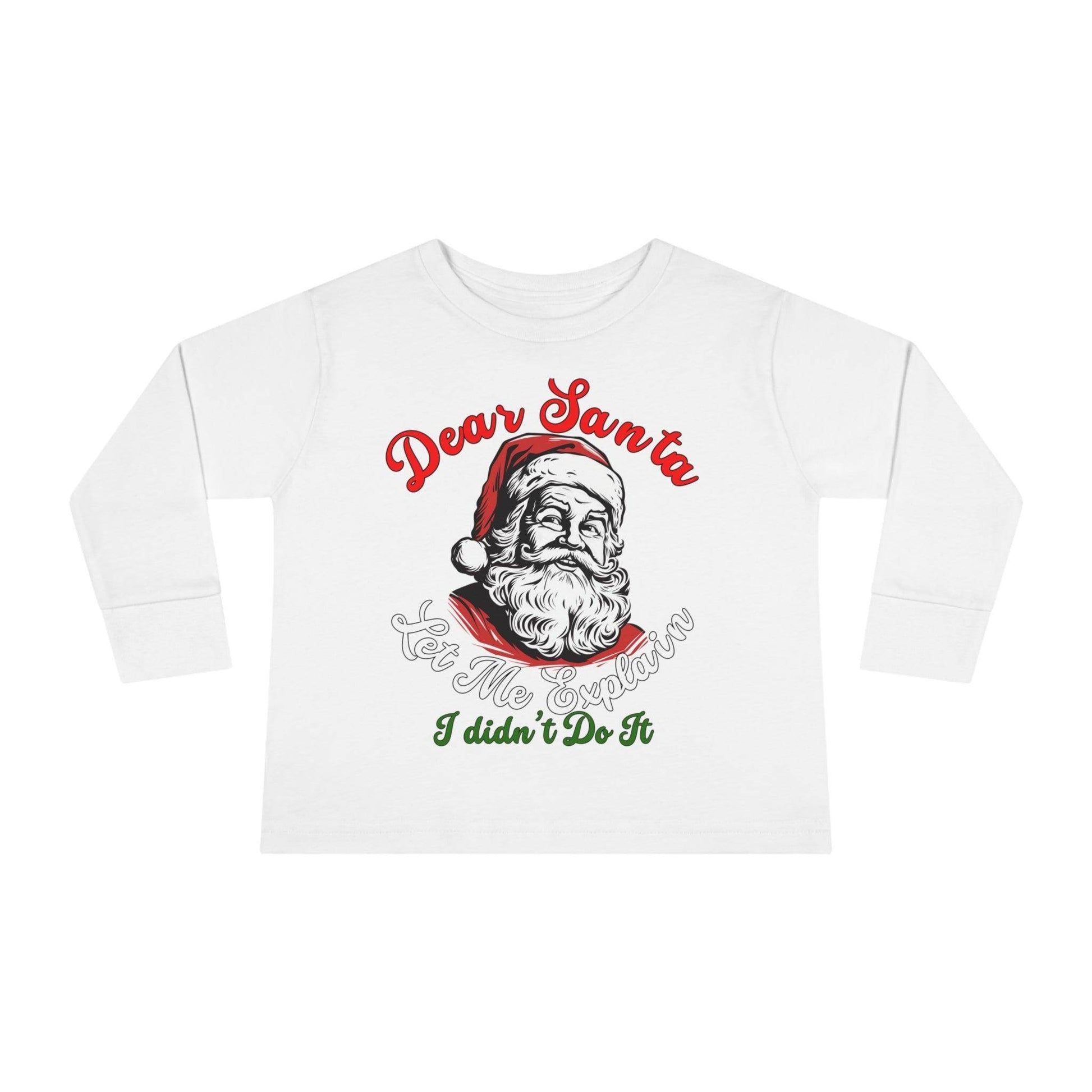 Christmas Shirt for Kids Christmas Outfit for Kids Dear Santa Let Me Explain I Didn't Do It Shirt - Giftsmojo