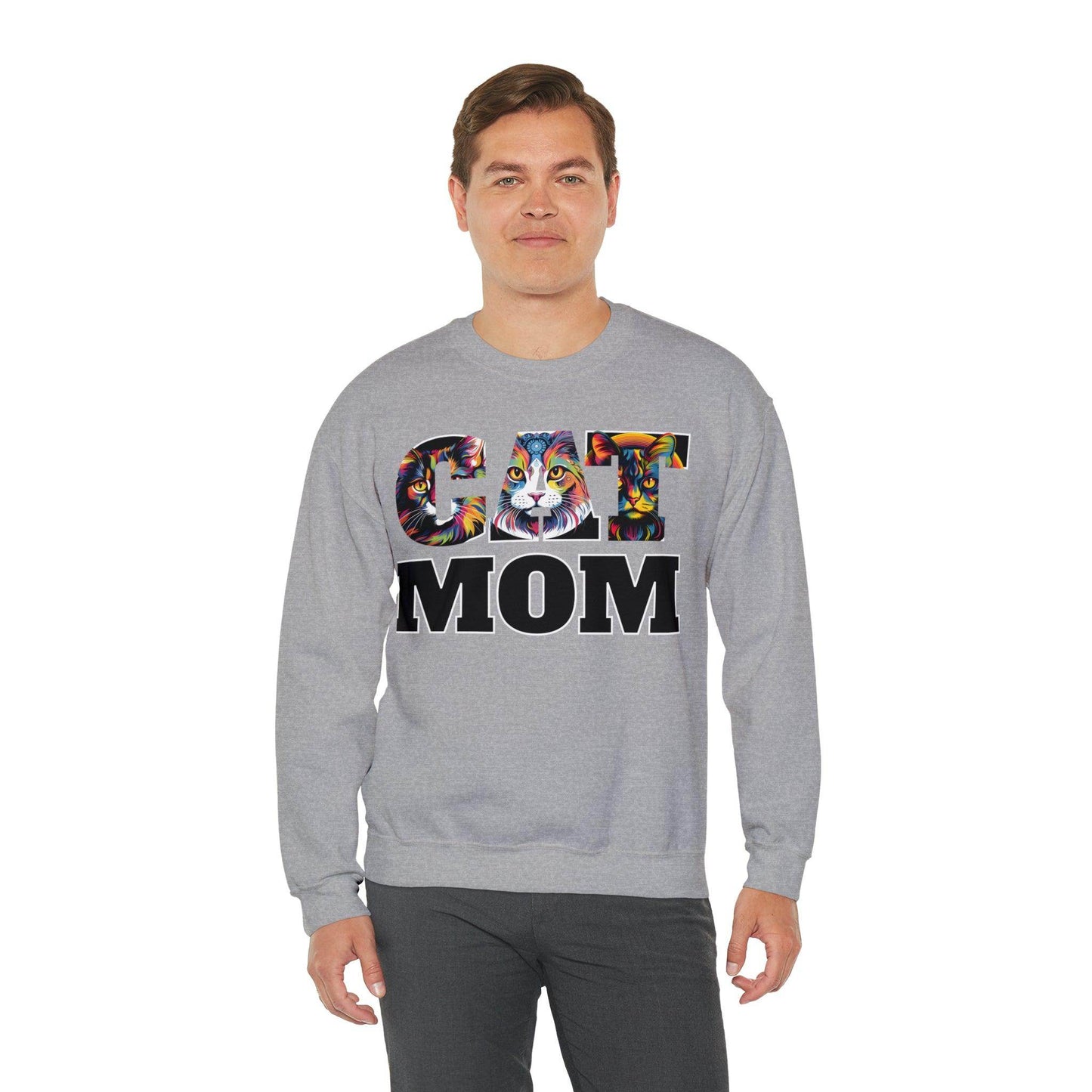 Cat Mom Sweatshirt Cat Sweatshirt Cat Crewneck Sweatshirt Cat Mom Gift Cat Lover Gift Cat Mama Shirt Cat Lover Sweater Animal Lover Gift - Giftsmojo