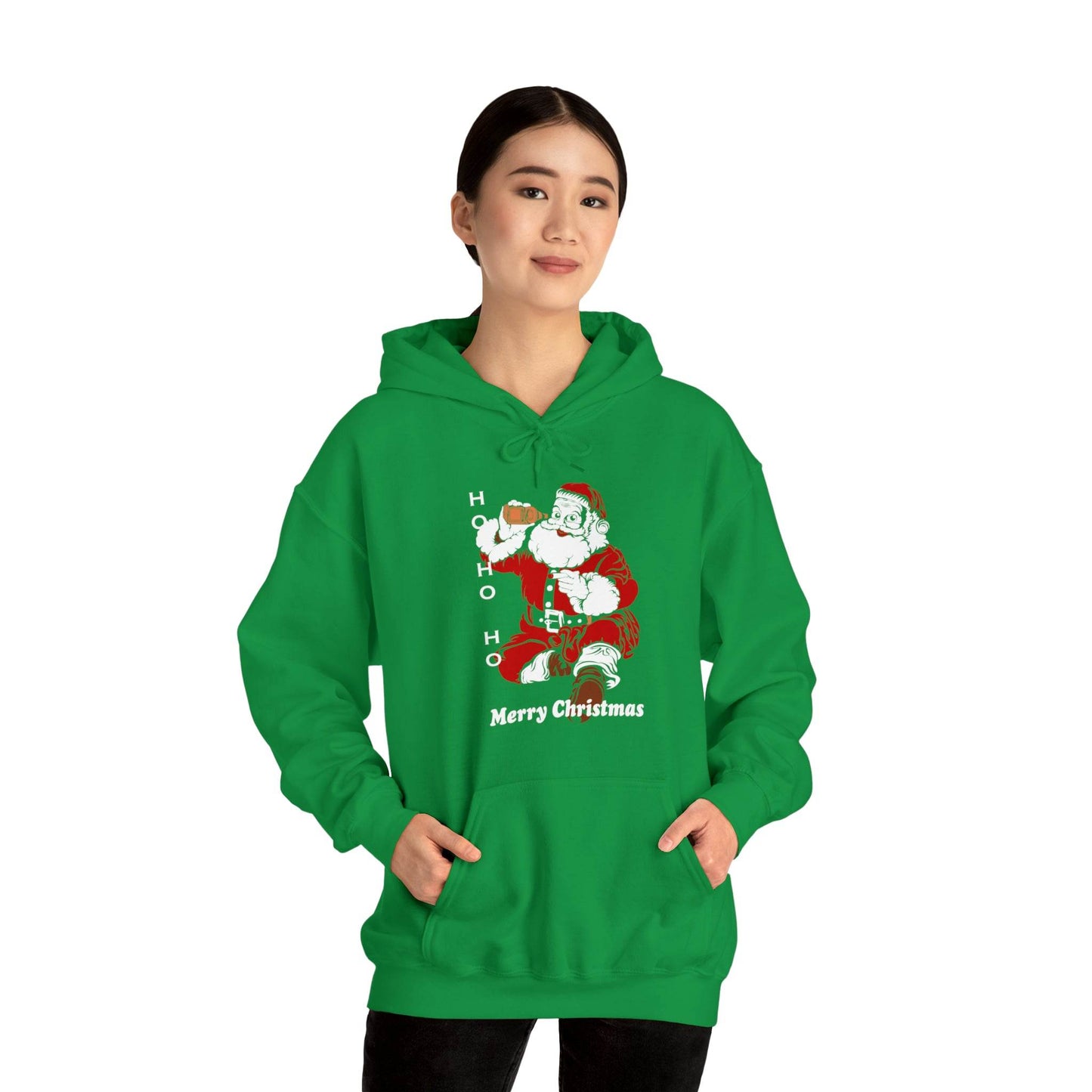 Ho HO Ho Merry Christmas Unisex Heavy Blend Hooded Sweatshirt Christmas Shirt Hoodie - Giftsmojo