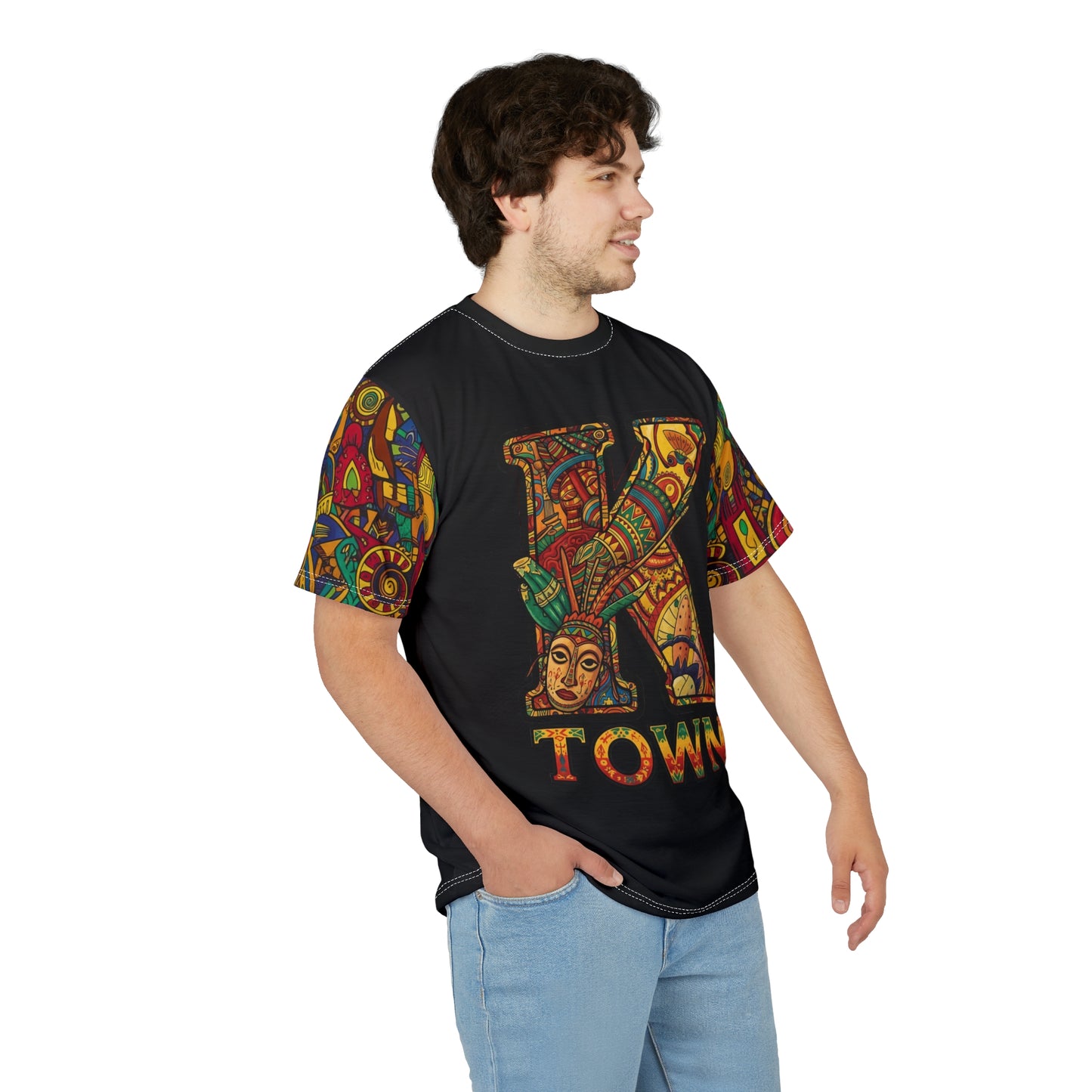 K Town-Shirt, Colorful K Town Unisex Cut & Sew Tee, Custom Kumba Shirt
