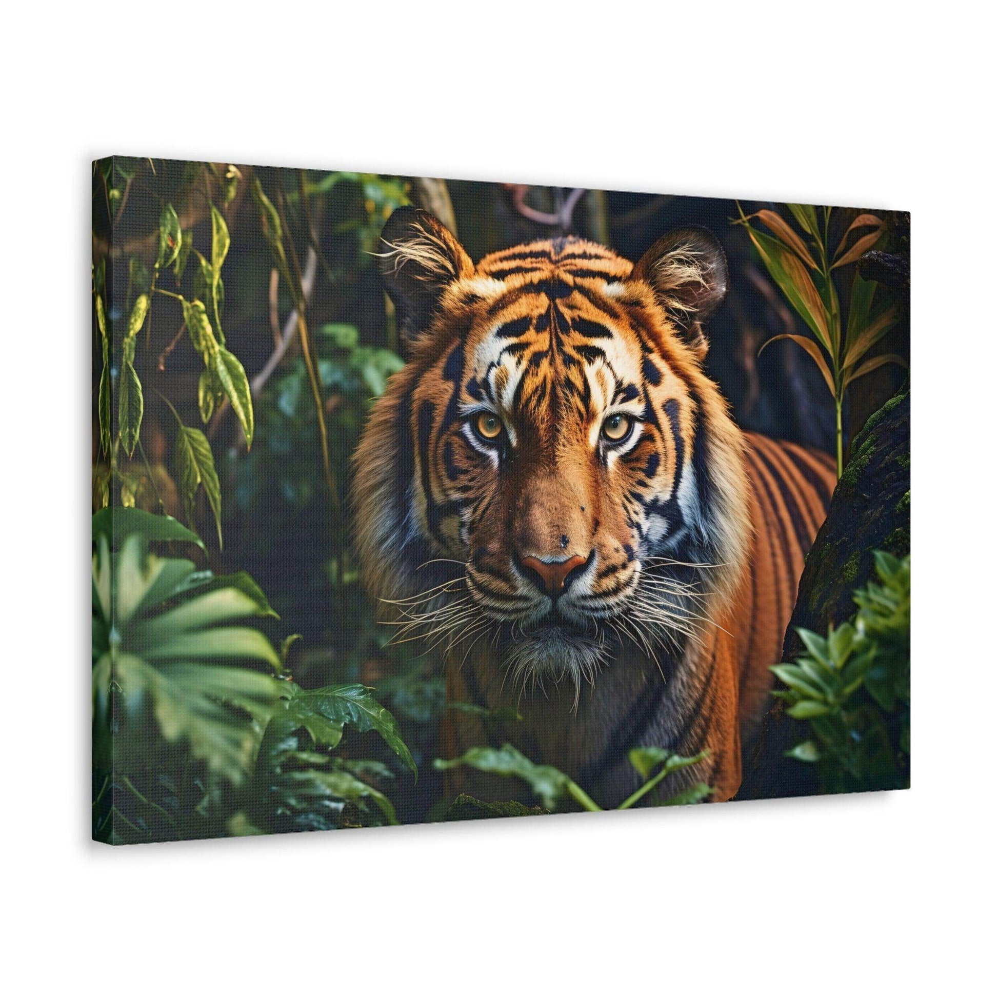 Tiger In Nature Art Canvas Gallery Wraps Tiger Print Large Canvas Art Animal Wall Art minimalist Wall Art Lover Gift - Giftsmojo