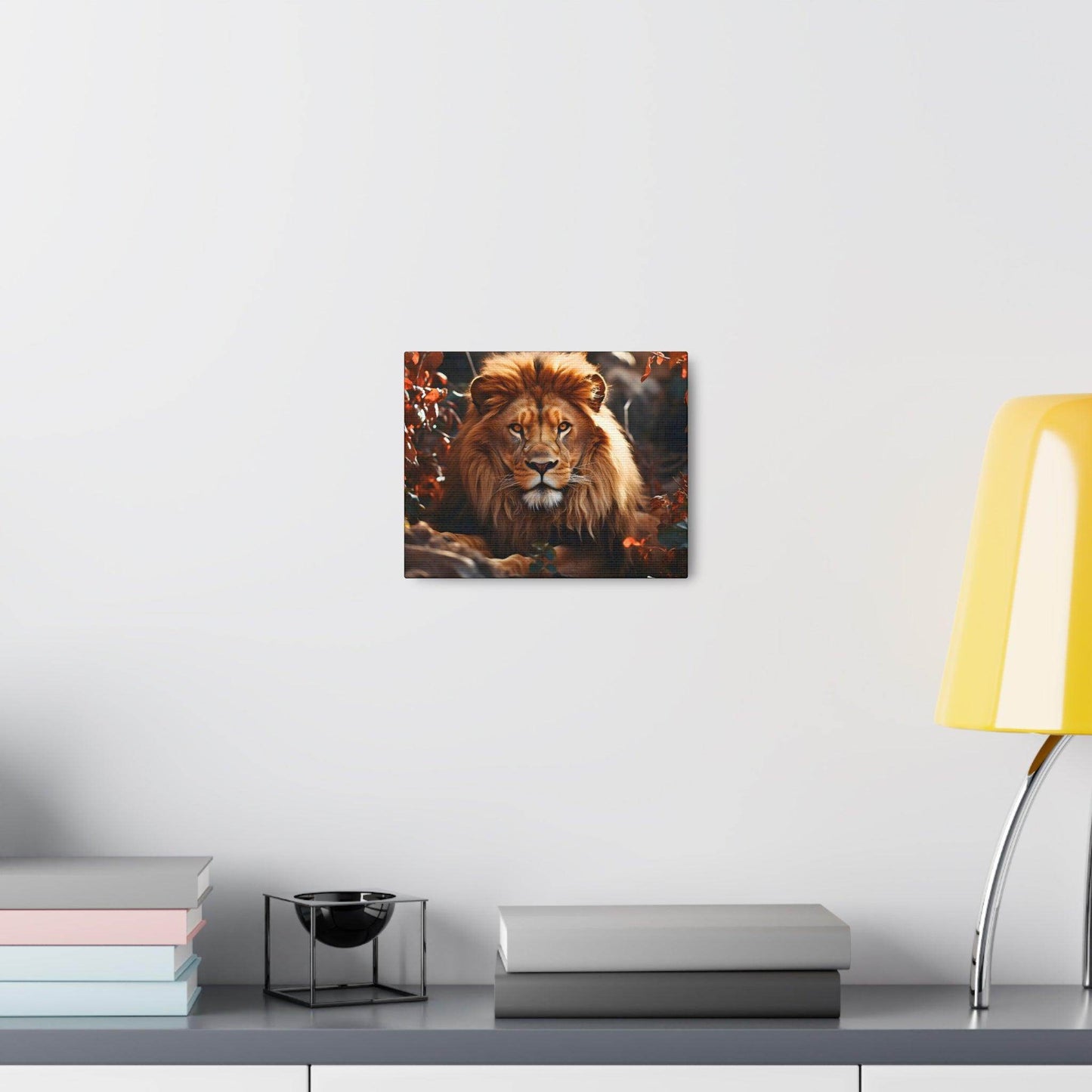 Lion In Nature Art Canvas Gallery Wraps Lion Print Large Canvas Art Animal Wall Art minimalist Wall Art Lover Gift - Giftsmojo