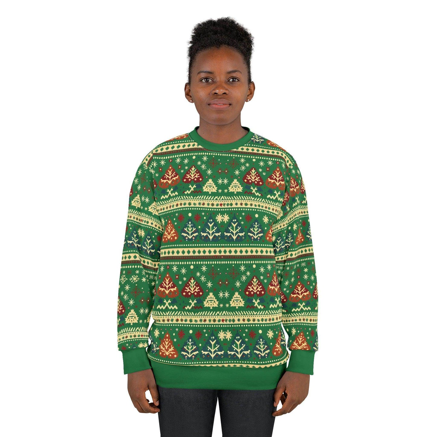 Ugly Christmas Sweater Green Christmas Sweatshirt Ugly Sweatshirt Full Ugly Christmas Shirt - Giftsmojo