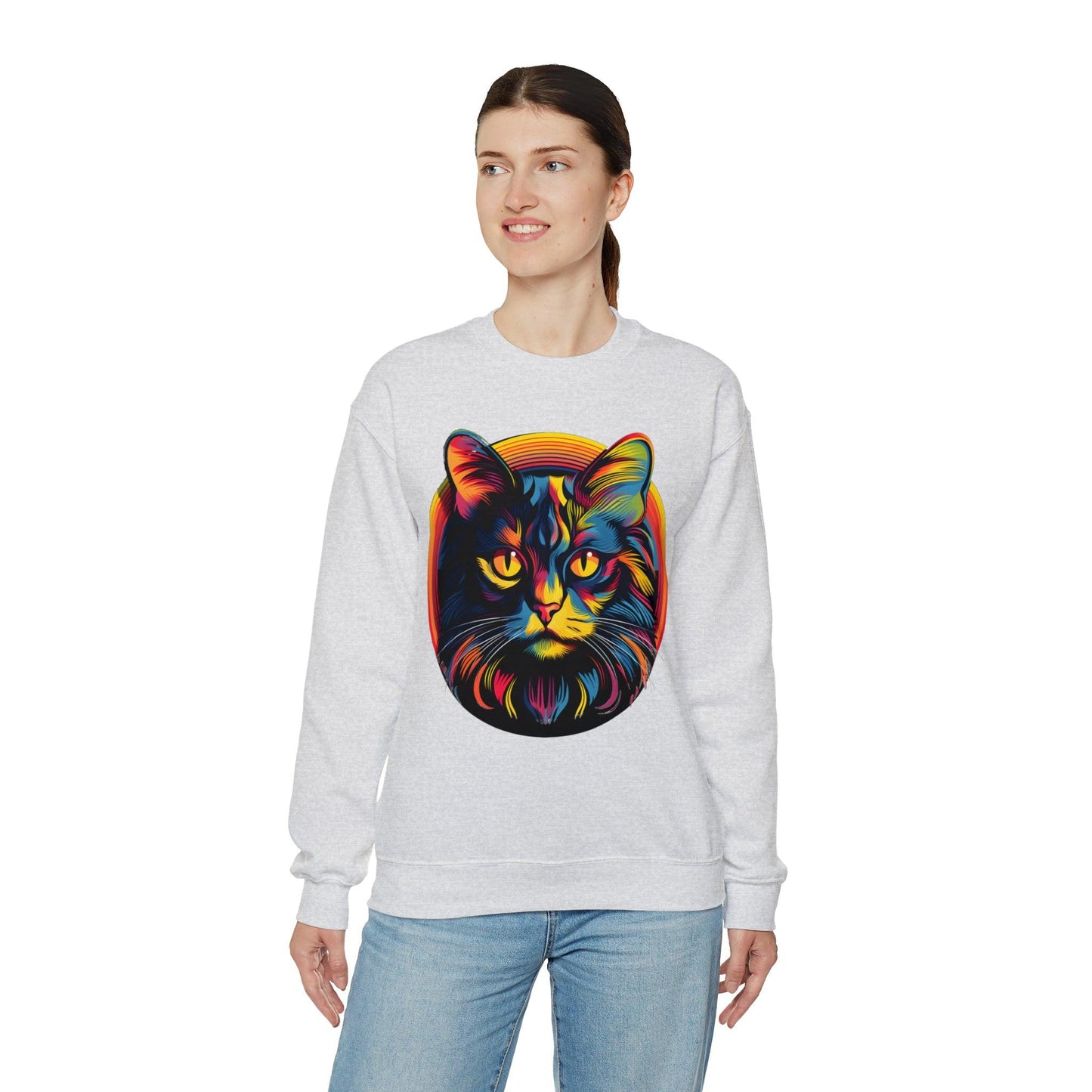 Vintage Cat Lover Sweater Retro Cat Sweatshirt Animal Lover Gift Cat Mom Gift Cat Lover Gift Cat Mom Sweatshirt Cat Crewneck Sweatshirt - Giftsmojo
