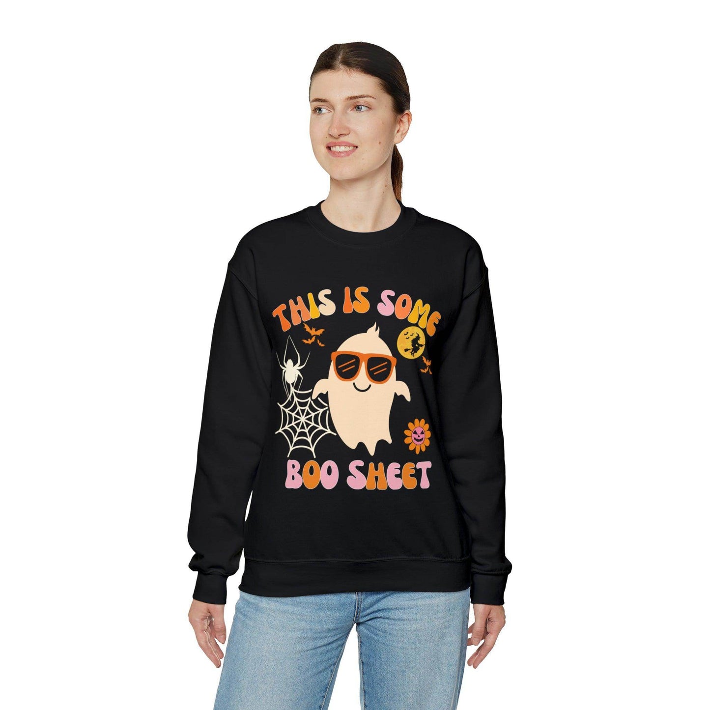 This Is Some Boo Sheet Ghost Sweatshirt Cute Ghost Sweatshirt Boo Ghost Sweatshirt Gift Shirt Funny Halloween Shirt Spooky Season Shirt - Giftsmojo
