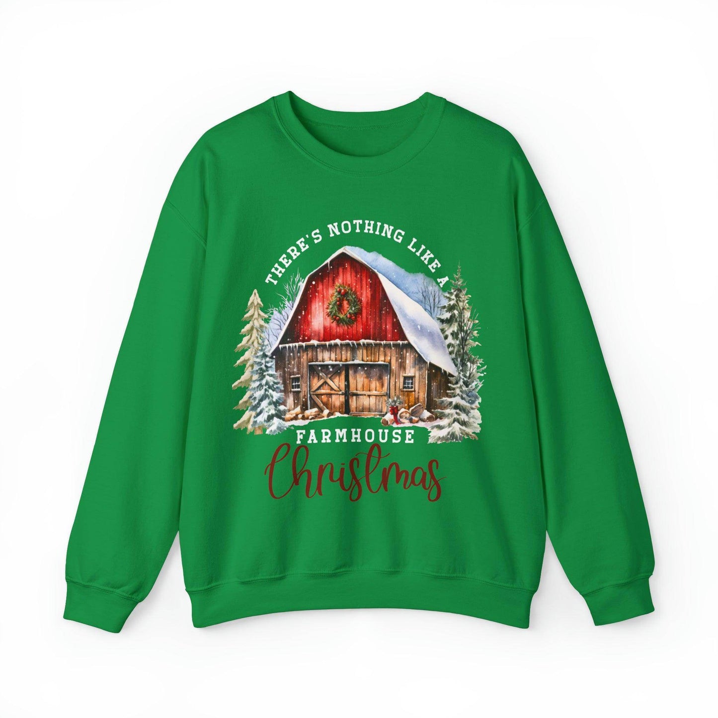 There's Nothing Like A Farmhouse Christmas Sweatshirt Christmas on The Farm Sweatshirt Mooey Christmas Farm Sweatshirt Christmas Sweater Trendy Christmas Shirt Farmers - Giftsmojo