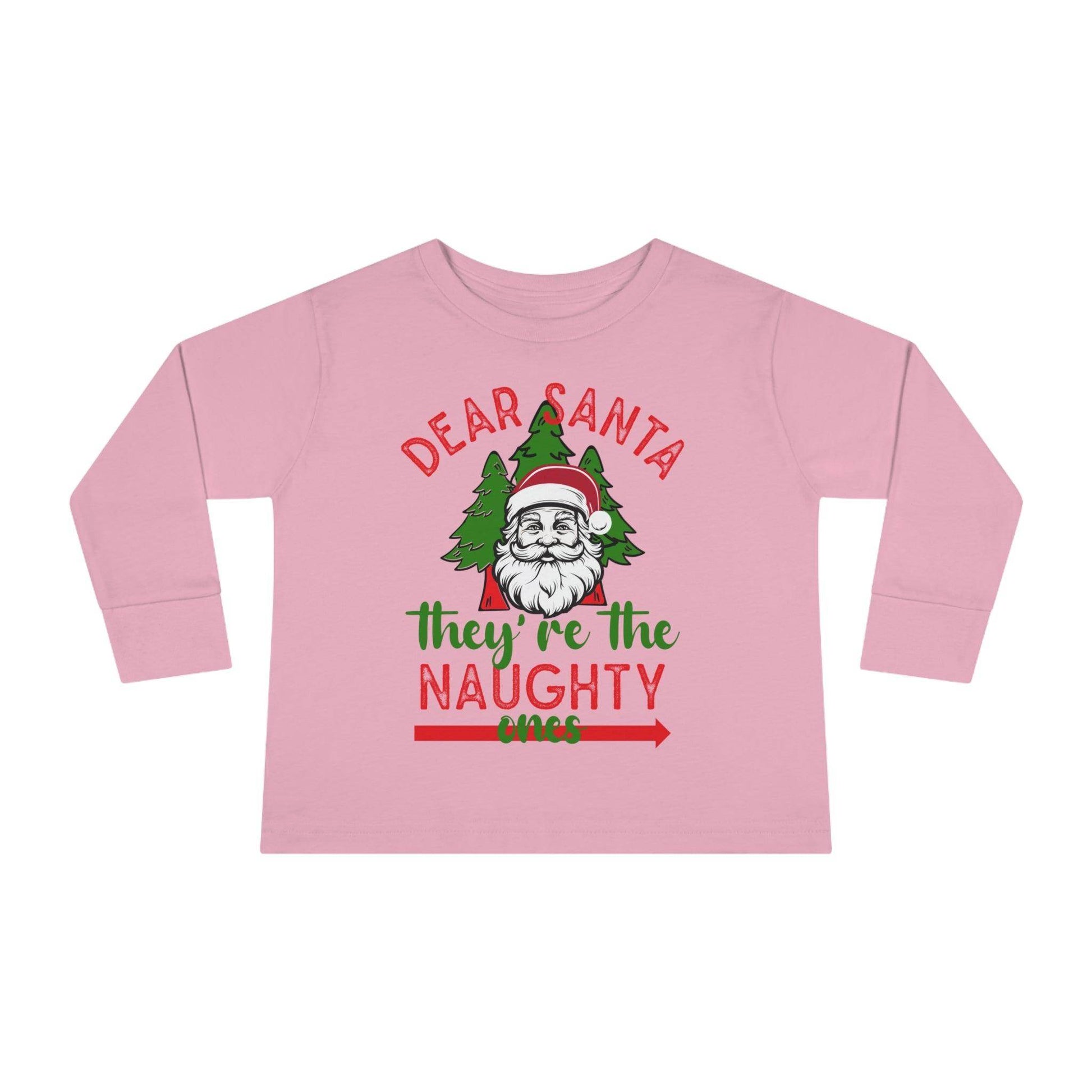 Kids Dear Santa They're The Naughty Ones Shirt For Christmas Shirt for Kids Christmas Outfit for Kids Santa Shirt - Giftsmojo