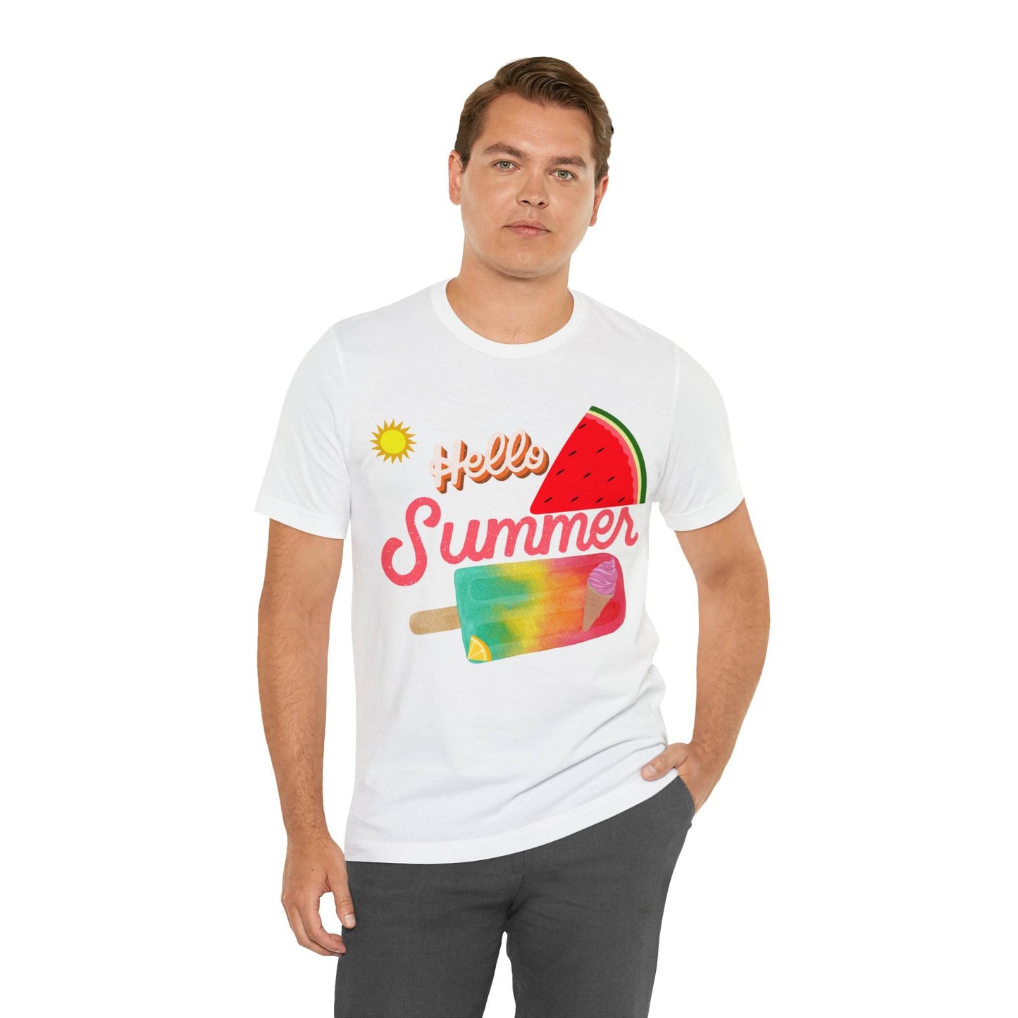 Hello Summer Shirt, Hello Summer, Summer shirts for women and men, Funny Shirt, Summer Vibes, Trendy Fashion, Summertime Fun - Giftsmojo