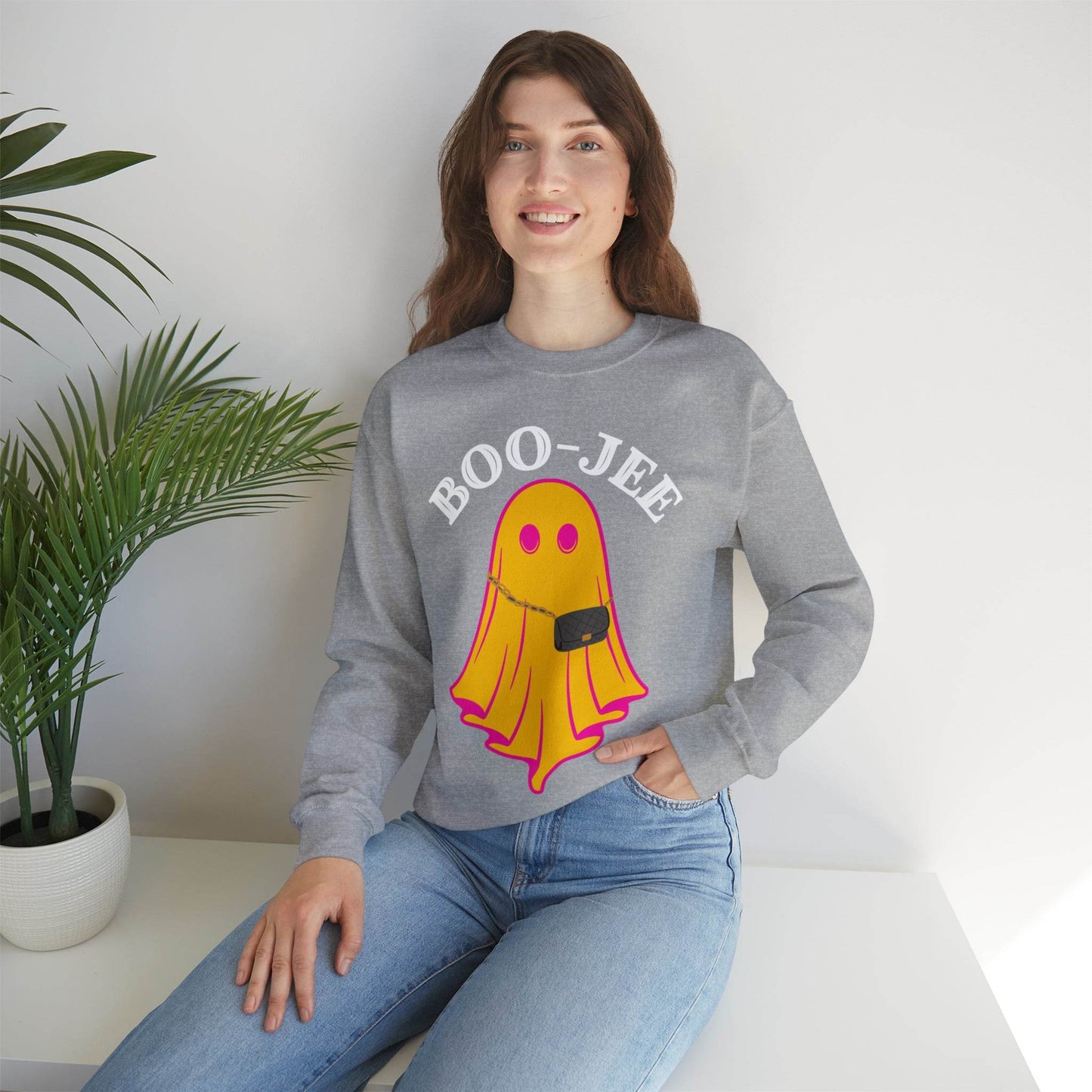 Boo-Jee Sweatshirt, Boo Halloween Sweatshirt, Spooky Ghost Sweatshirt, Boo Jee Shirt, Halloween Ghost Sweatshirt, Halloween Boo Shirt - Giftsmojo
