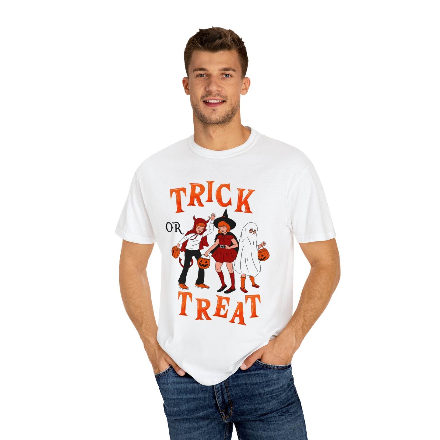 Halloween Party Shirt Retro Halloween Tshirt, Trick or Treat Shirt Vintage Shirt Halloween Shirt Cute Spooky Shirt, Halloween Gift Halloween T-shirt - Giftsmojo