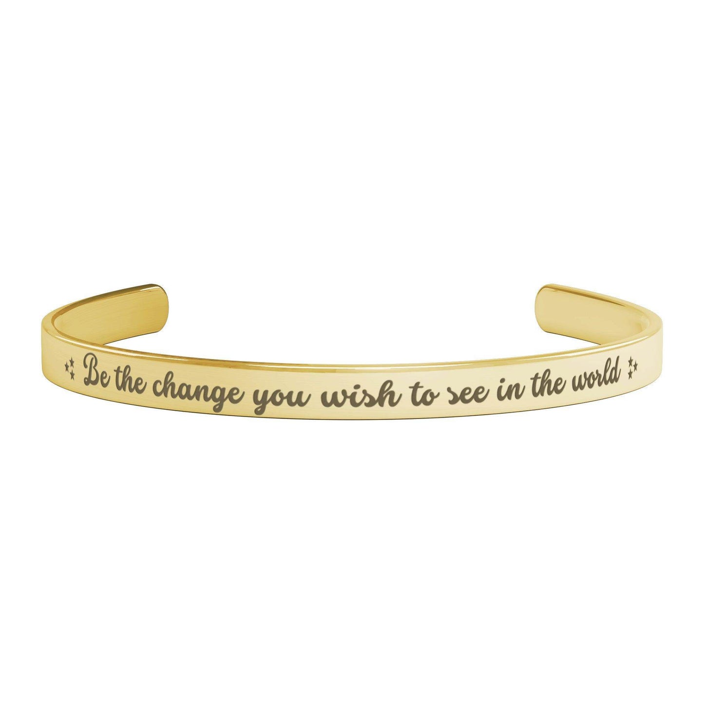 Inspirational Jewelry Cuff Bracelet - Be the change you wish to see in the world Bracelet - Giftsmojo