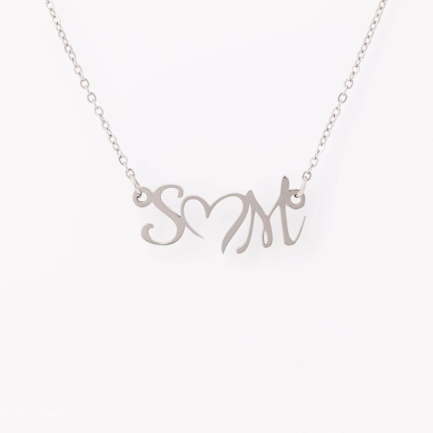 Personalized Double Initial Heart Necklace for Women - Giftsmojo