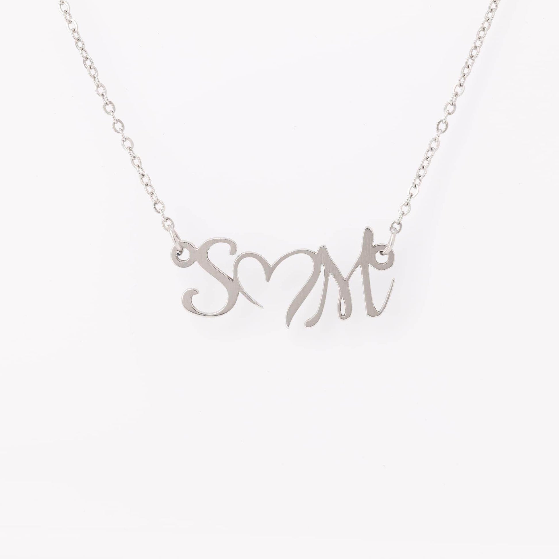 Personalized Double Initial Heart Necklace for Women - Giftsmojo