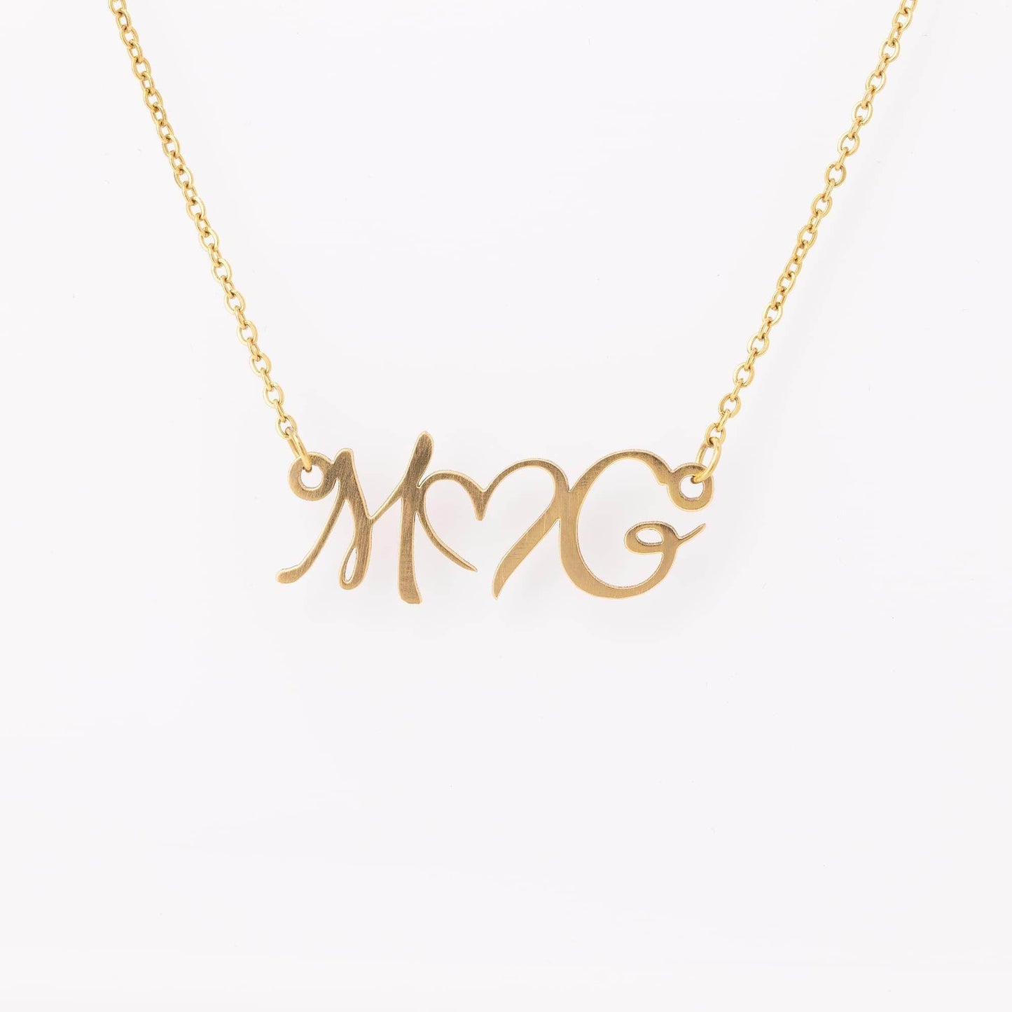 Personalized Double Initial Heart Necklace for Women - Giftsmojo