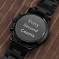 Engraved Watch Gifts for Men - Every second counts - Giftsmojo