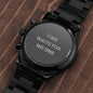 Engraved Watch Gifts for Men - Time Waits For No One - Giftsmojo