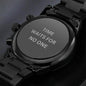 Engraved Watch Gifts for Men - Time Waits For No One - Giftsmojo