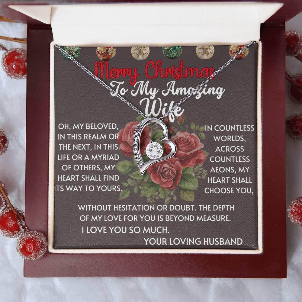 Custom Christmas Gift to Wife From Husband - Forever Love Necklace - Giftsmojo