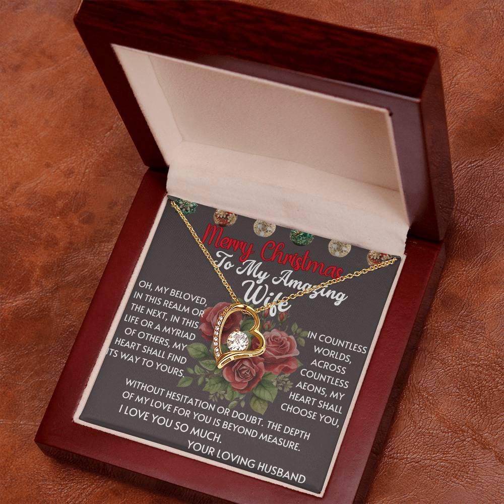 Custom Christmas Gift to Wife From Husband - Forever Love Necklace - Giftsmojo