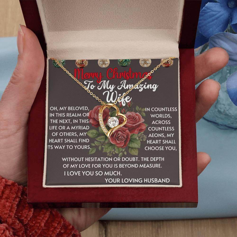 Custom Christmas Gift to Wife From Husband - Forever Love Necklace - Giftsmojo