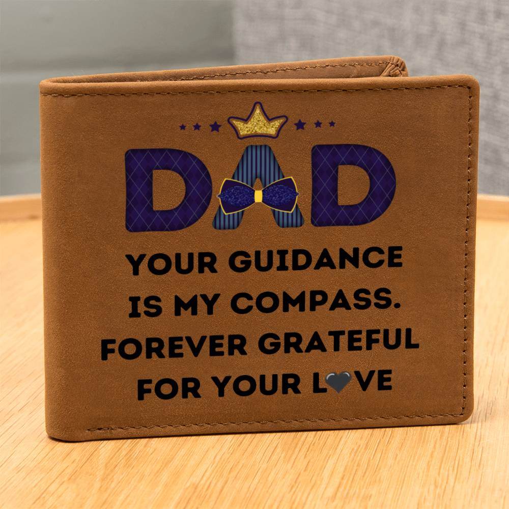 Custom Wallet Leather Gift for Dad - Giftsmojo