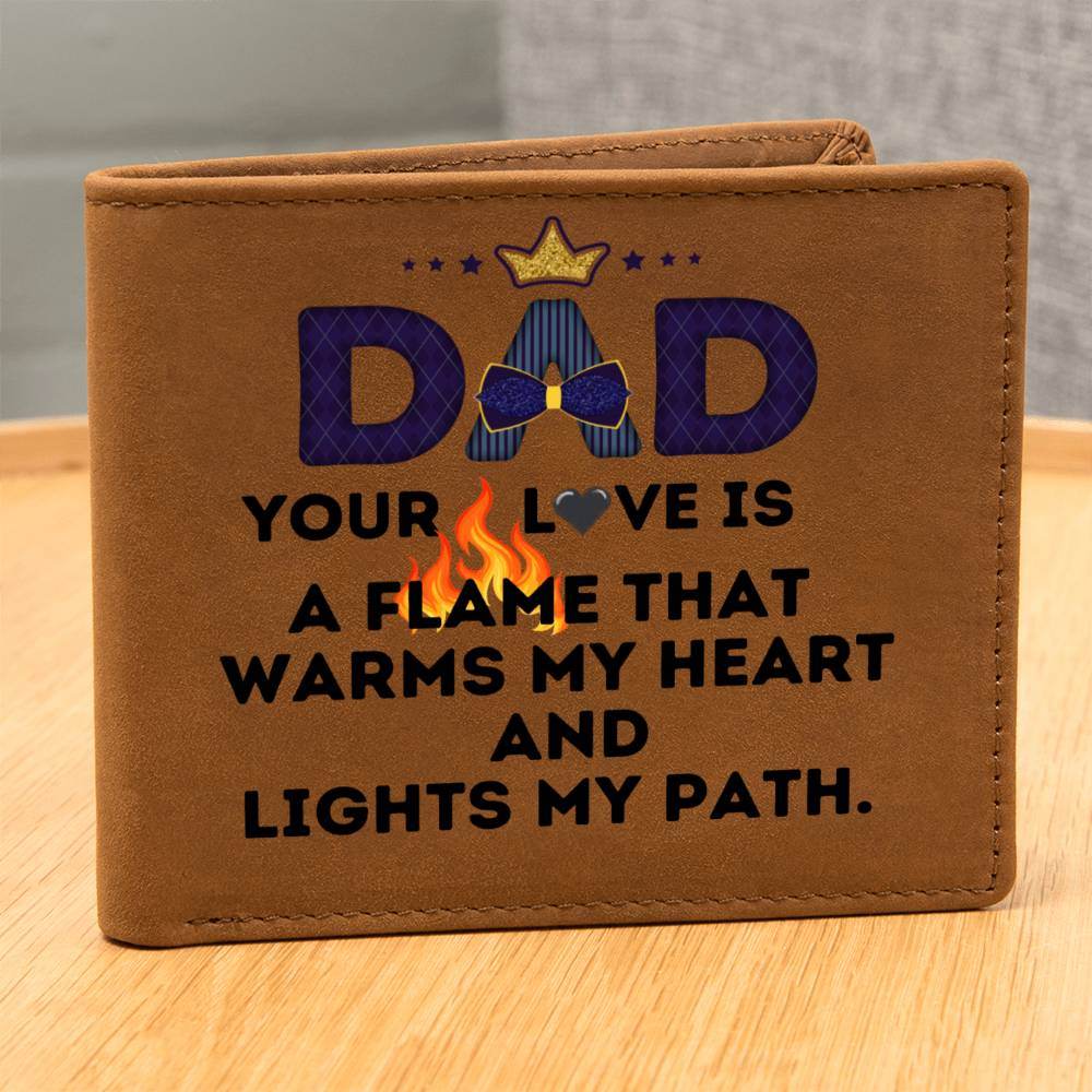Custom Wallet Leather Dad - Giftsmojo