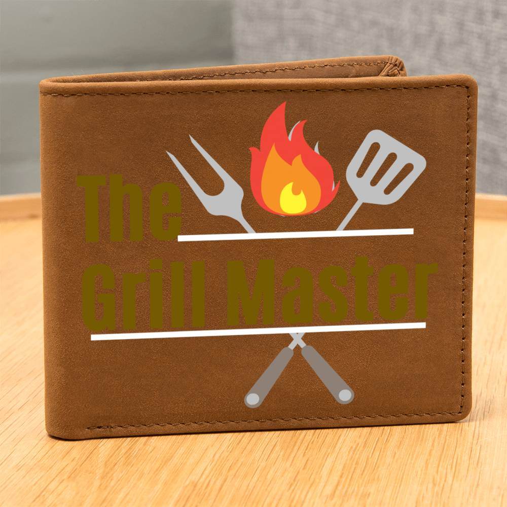 The Grill Master Custom Leather Wallet for Men - Giftsmojo