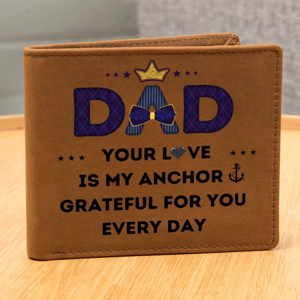 Custom Leather Wallet Gift For Dad - Giftsmojo