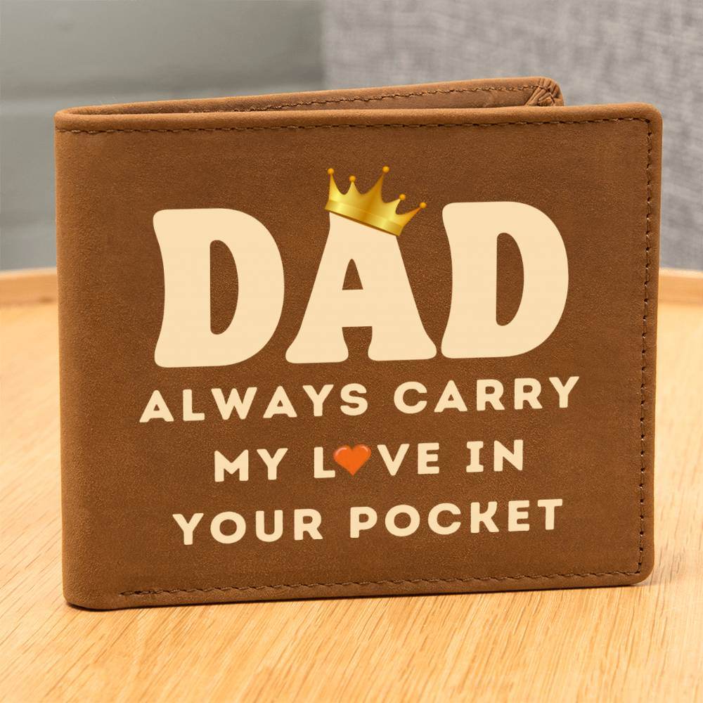 Custom Gift for Dad - Dad Leather Wallet - Giftsmojo