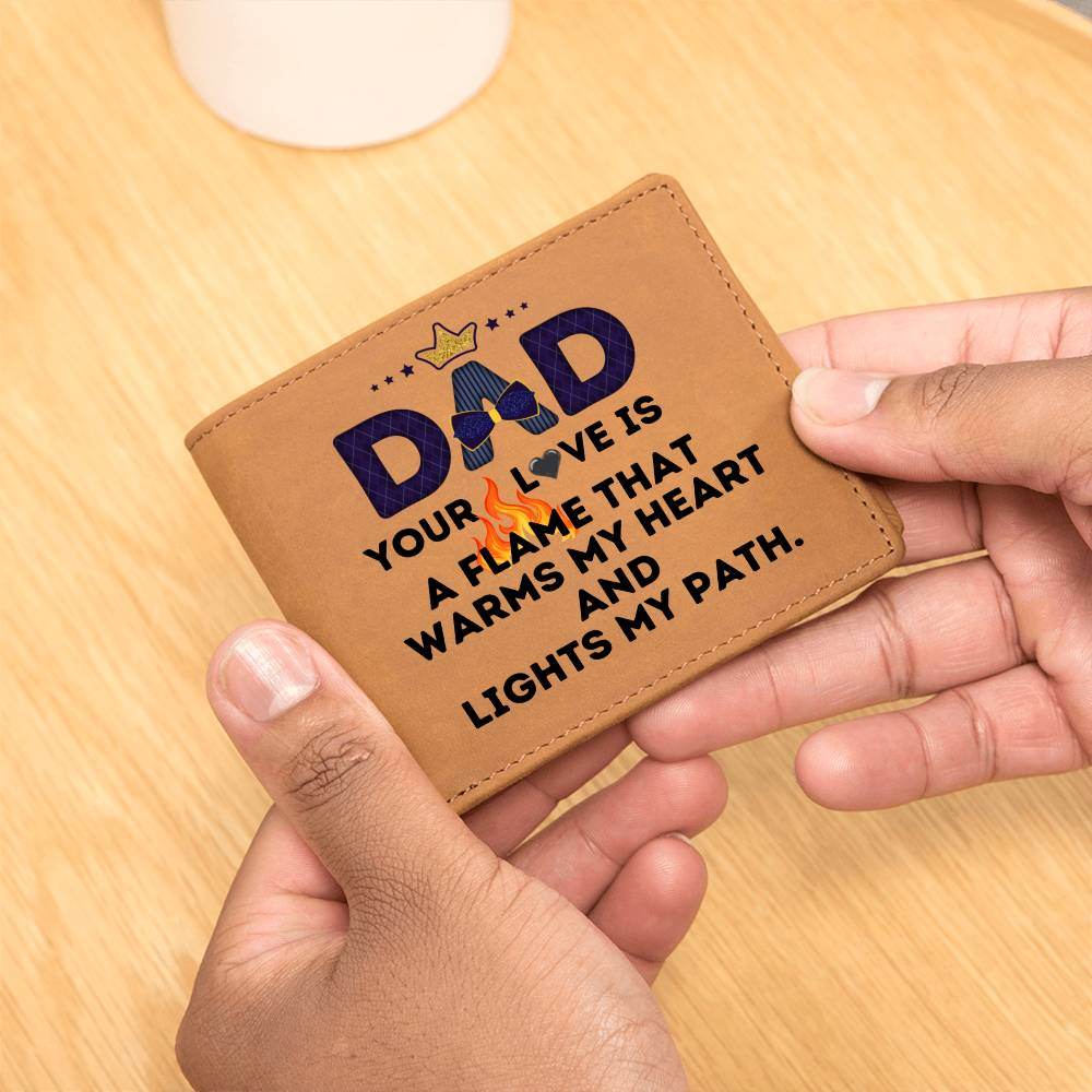 Custom Wallet Leather Dad - Giftsmojo