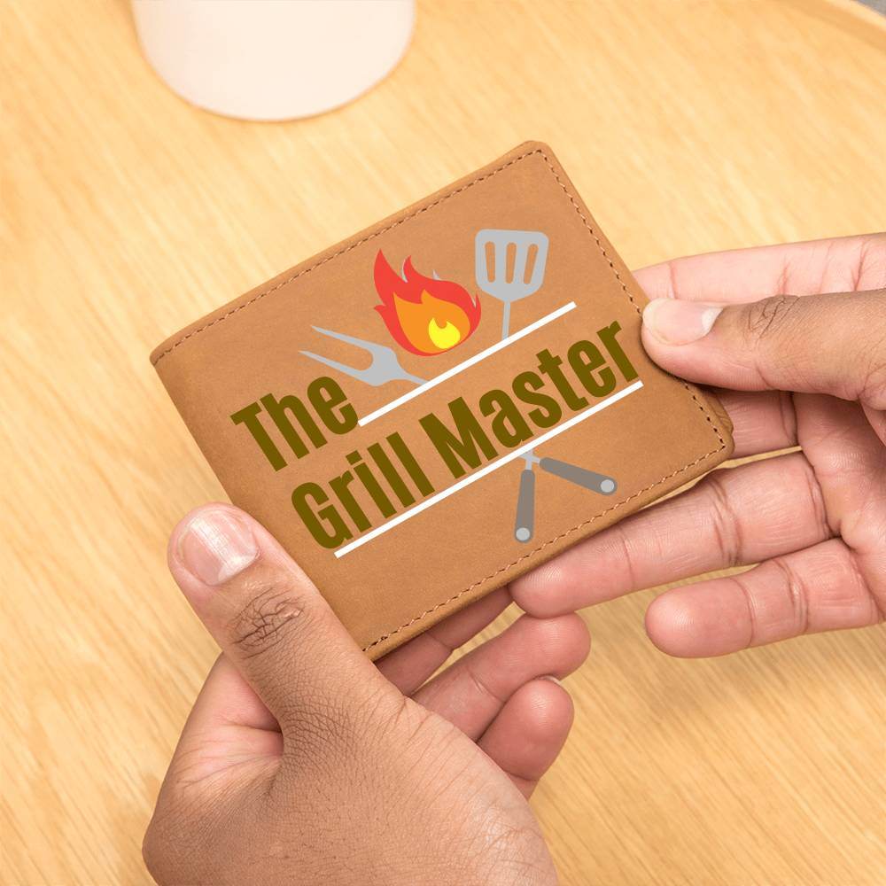The Grill Master Custom Leather Wallet for Men - Giftsmojo