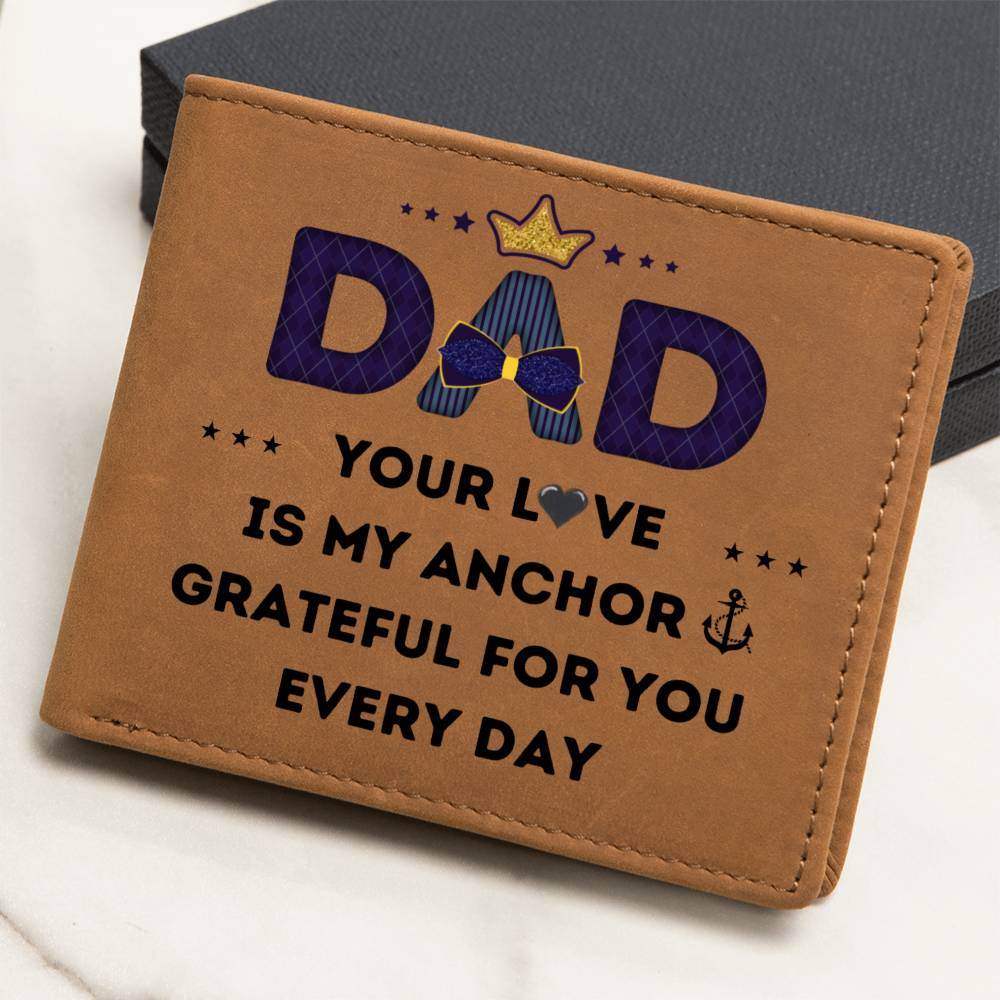 Custom Leather Wallet Gift For Dad - Giftsmojo