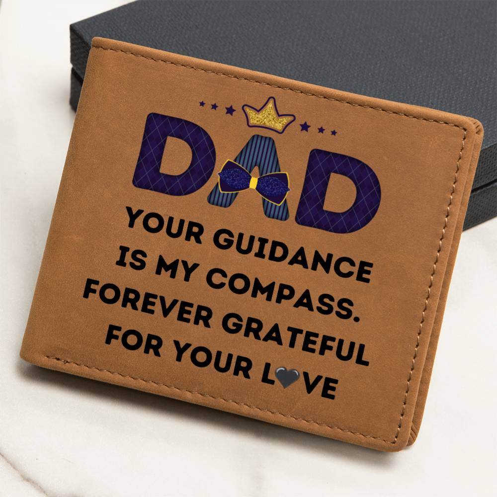 Custom Wallet Leather Gift for Dad - Giftsmojo