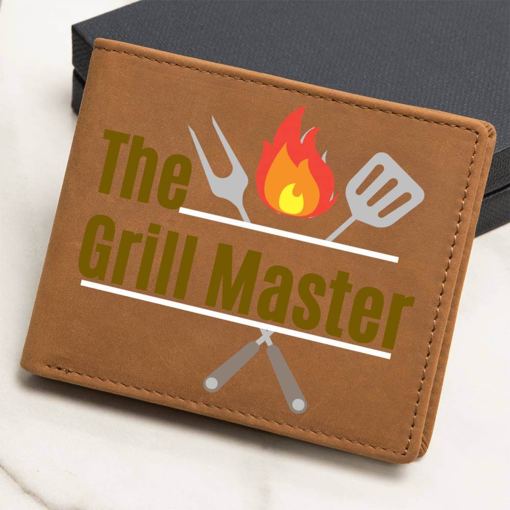 The Grill Master Custom Leather Wallet for Men - Giftsmojo