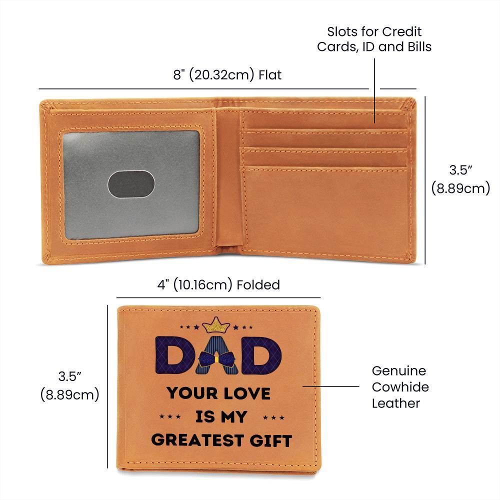 Dad Leather Wallet - Custom Gift for Dad - Giftsmojo
