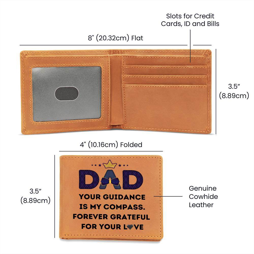 Custom Wallet Leather Gift for Dad - Giftsmojo
