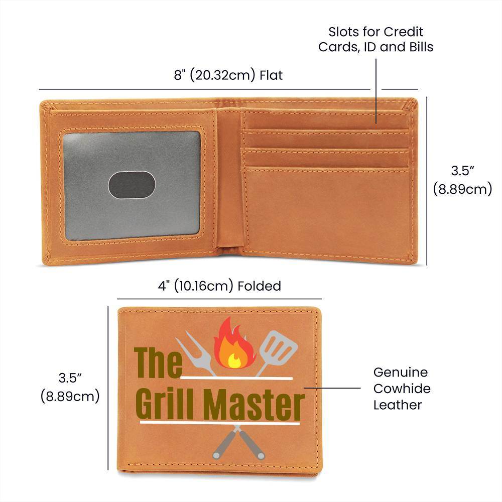 The Grill Master Custom Leather Wallet for Men - Giftsmojo