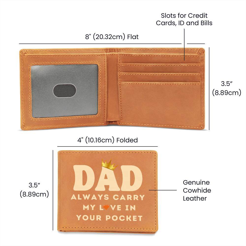 Custom Gift for Dad - Dad Leather Wallet - Giftsmojo