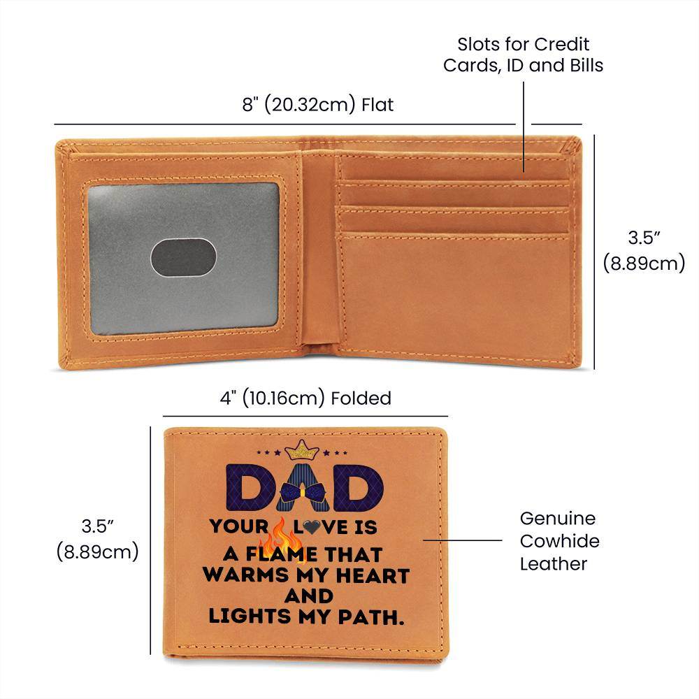 Custom Wallet Leather Dad - Giftsmojo