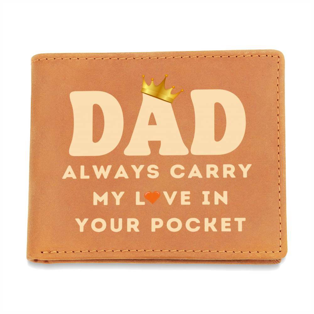 Custom Gift for Dad - Dad Leather Wallet - Giftsmojo