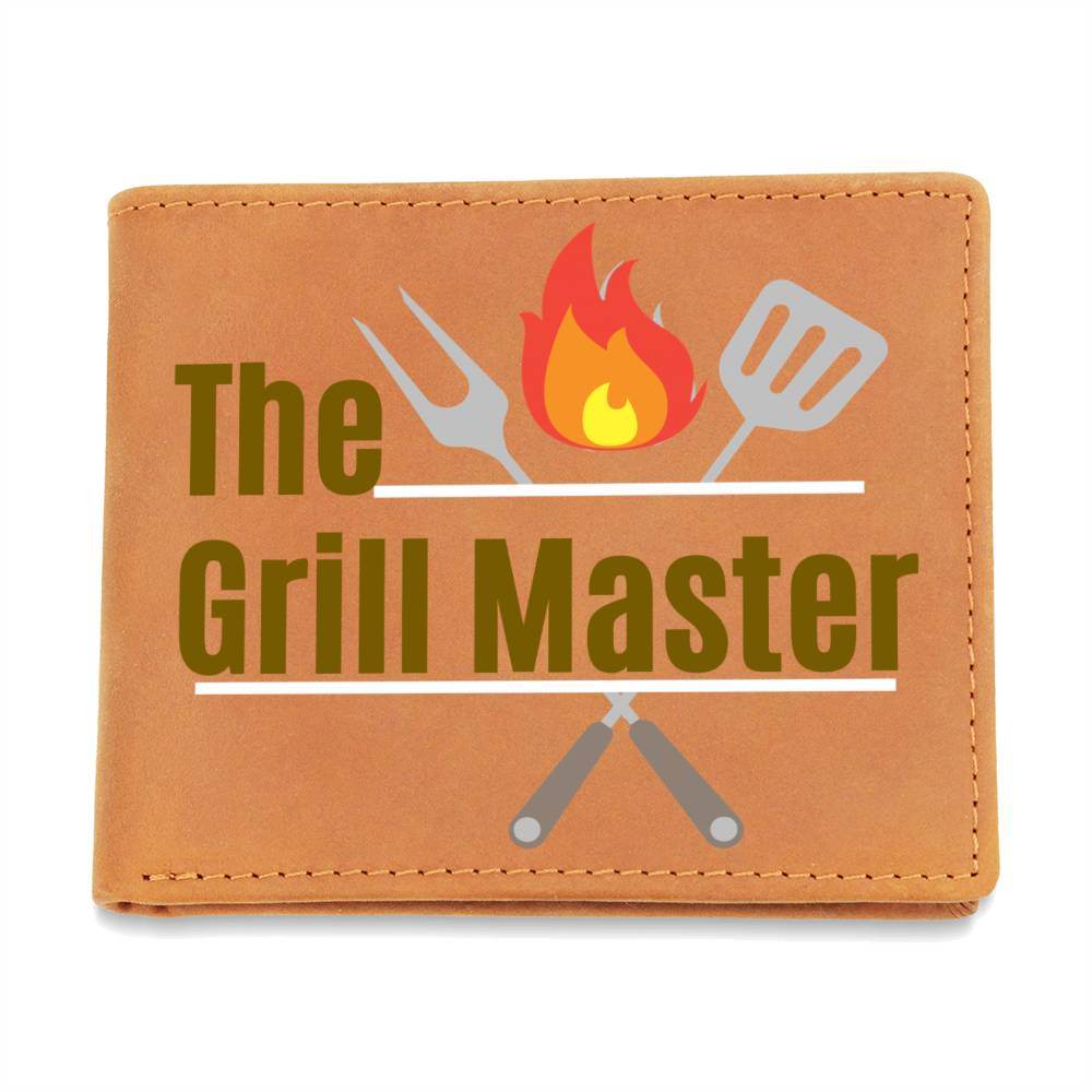 The Grill Master Custom Leather Wallet for Men - Giftsmojo