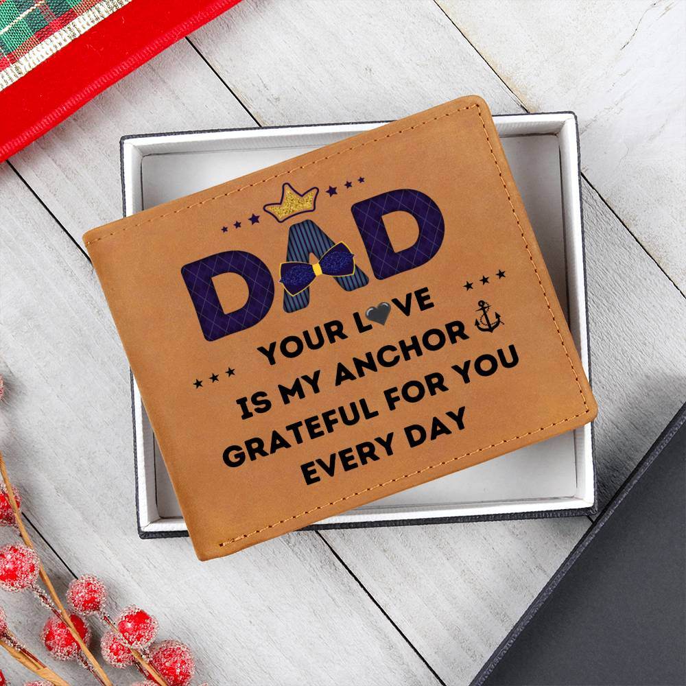 Custom Leather Wallet Gift For Dad - Giftsmojo