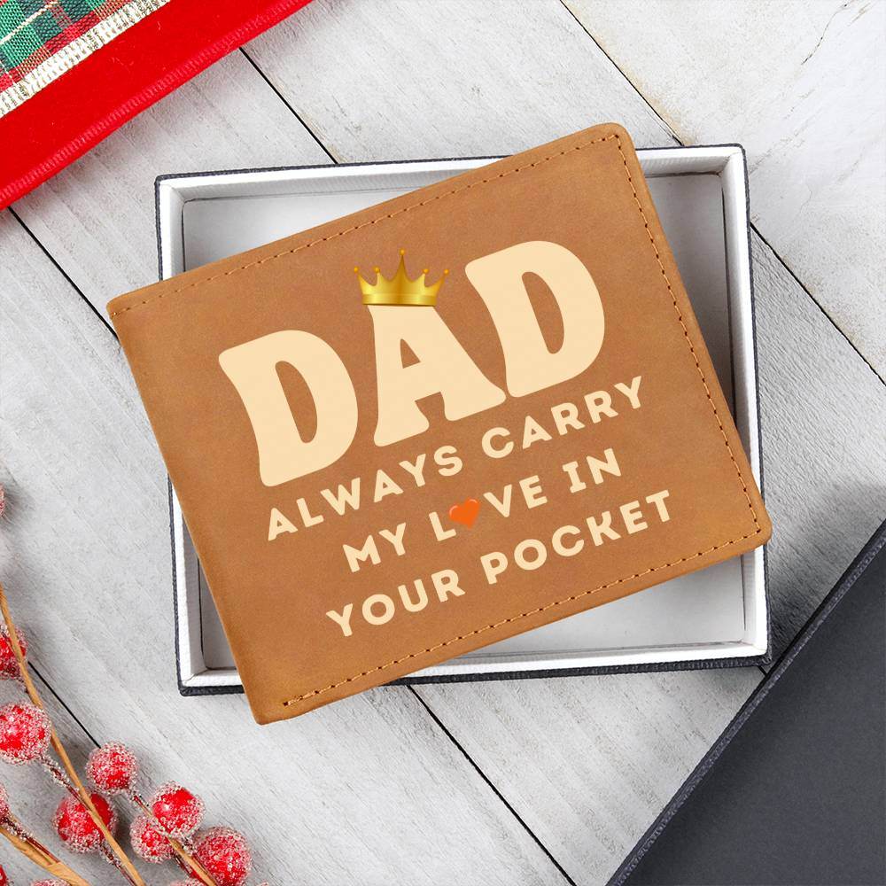 Custom Gift for Dad - Dad Leather Wallet - Giftsmojo